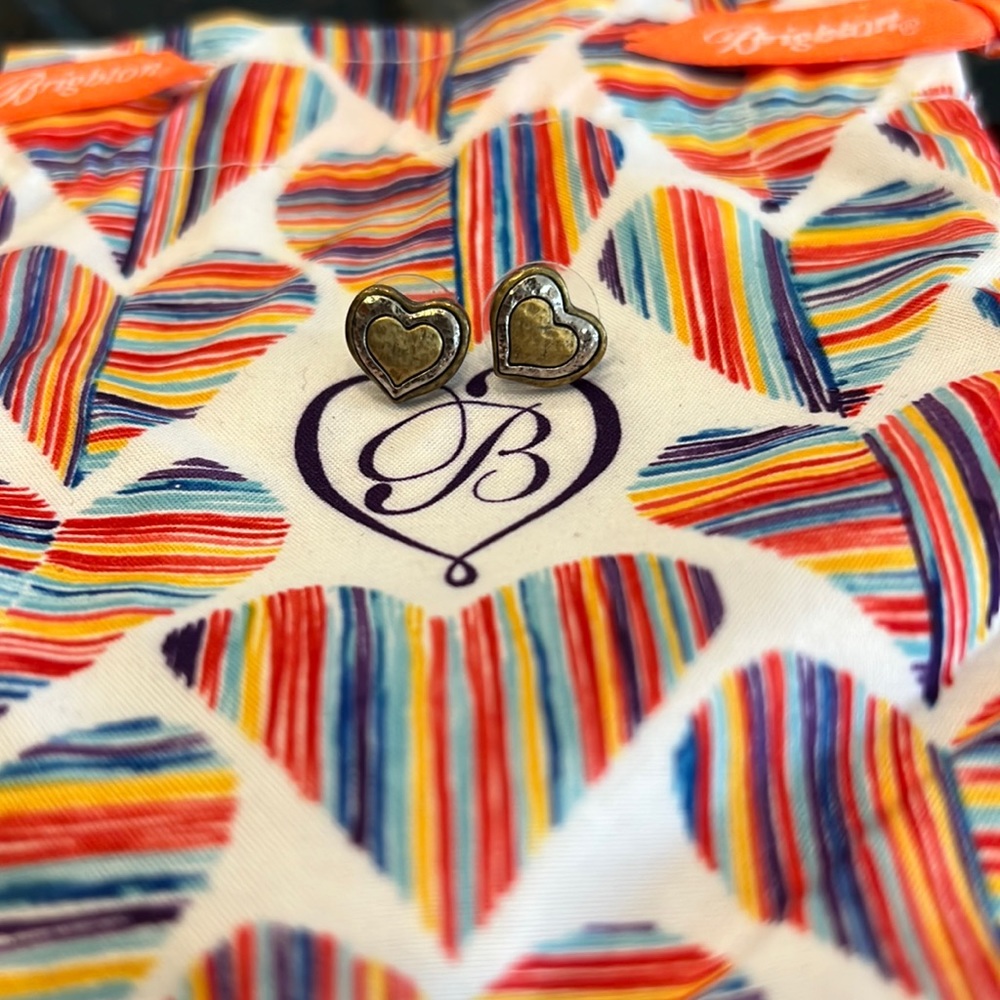 Brighton Small Heart Post Earrings — EUC!